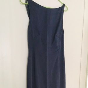 Gorgeous Nicole Miller dark blue backless dress